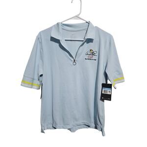 NEW Nike Golf Polo Shirt Size Medium Arnold Palmer Bay Cup Logo Quarter Zip(909)